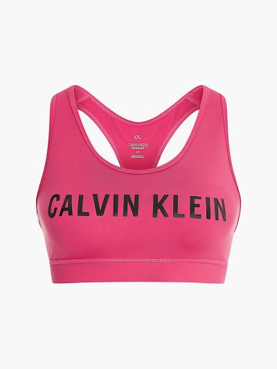 Calvin Klein Ruhák HU440183 | Calvin Klein Medium Impact Női Sportmelltartó Rózsaszín